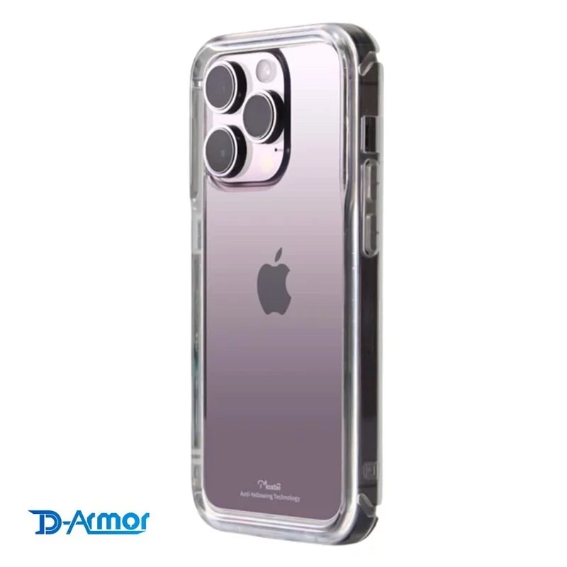 Moxbii 台灣製 D Armor [不變黃+全透明軍事防撞殼] -iPhone 14 Pro Max