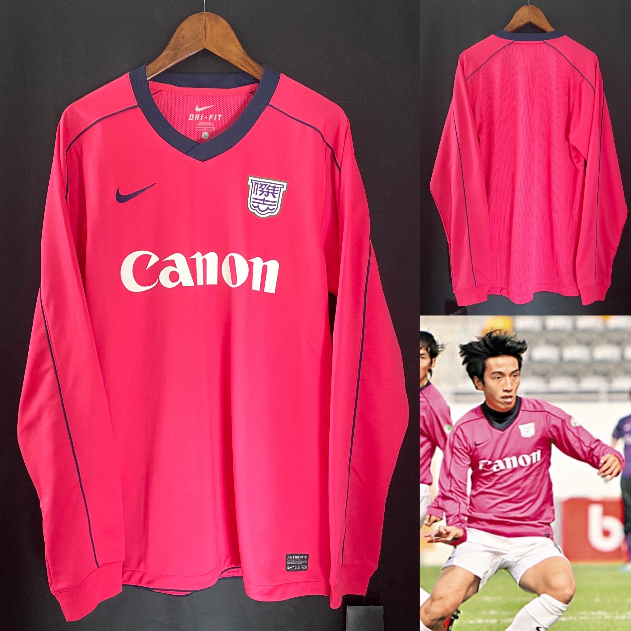Kitchee 2011-2012 Nike L/S Pink Away player issue shirt