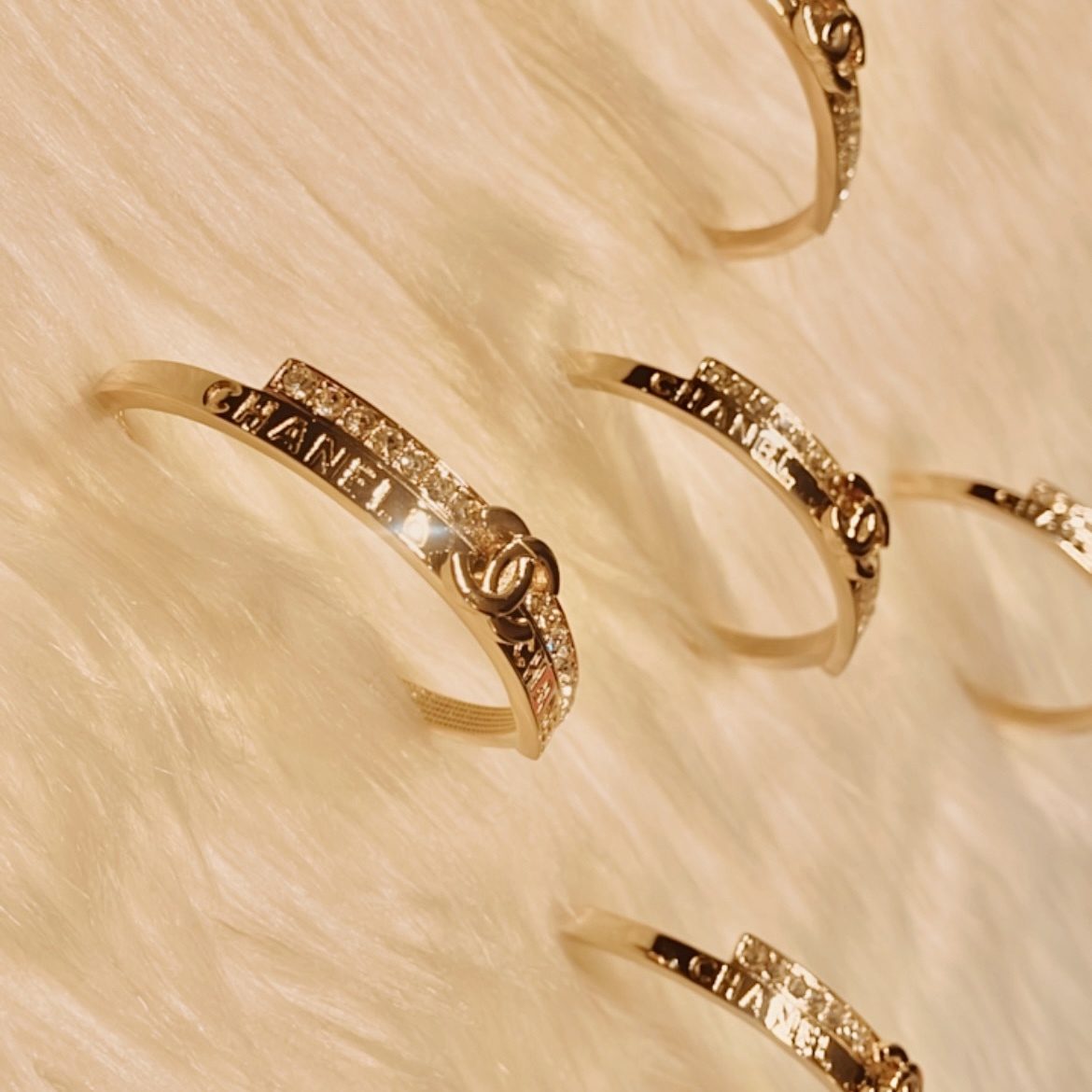 香奶奶18k完美雙c水鑽高奢定製手鐲