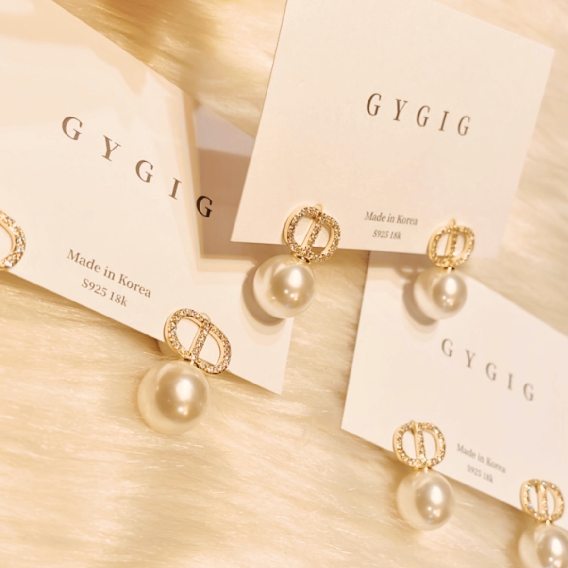 雙D 金鑽豬鼻珍珠小墜