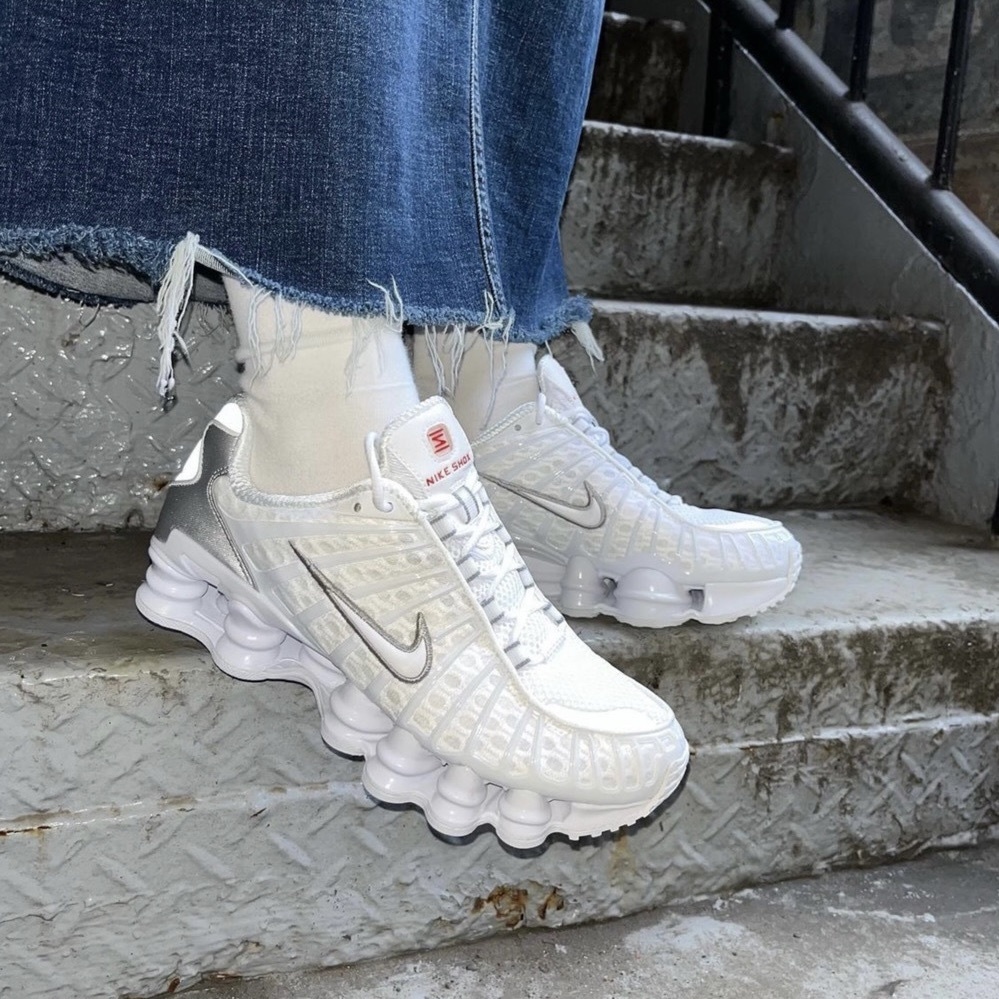 Nike Shox TL White and Max Orange 白銀 彈簧鞋 運動鞋