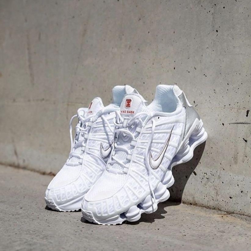 Nike Shox TL White and Max Orange 白銀 彈簧鞋 運動鞋