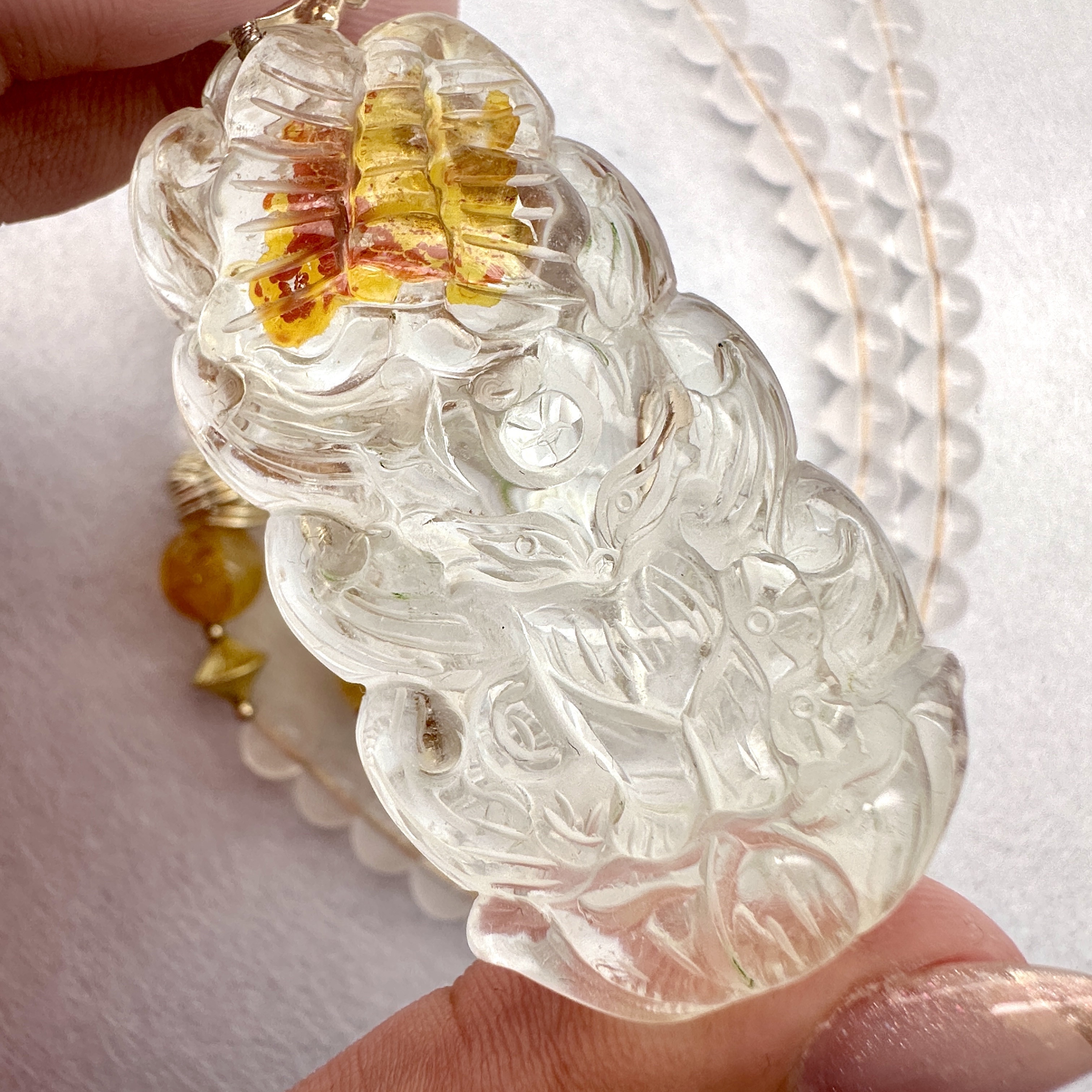 膠花九尾月狐蝴蝶套鏈F148