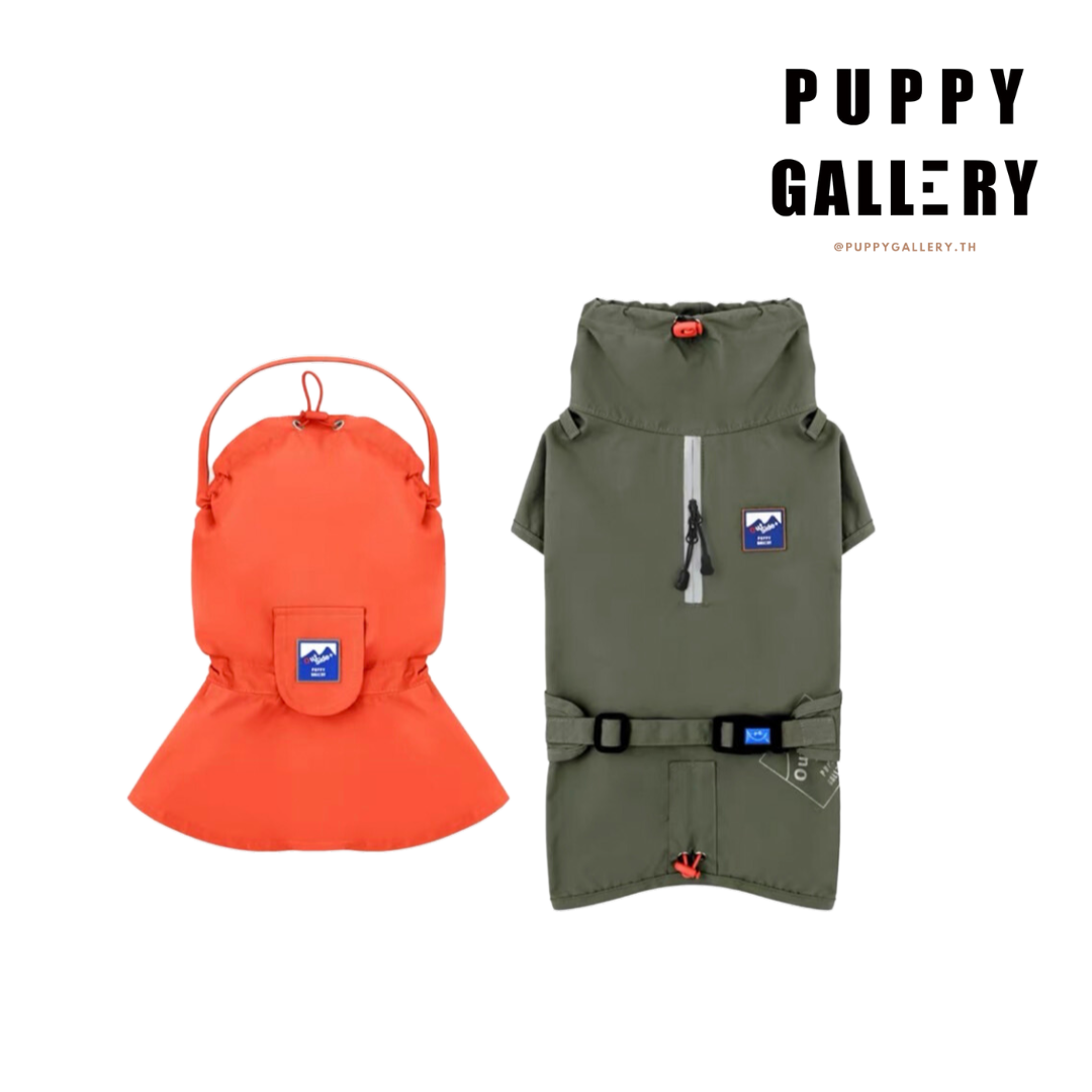 Puppy gallery探索者雨衣(軍綠)