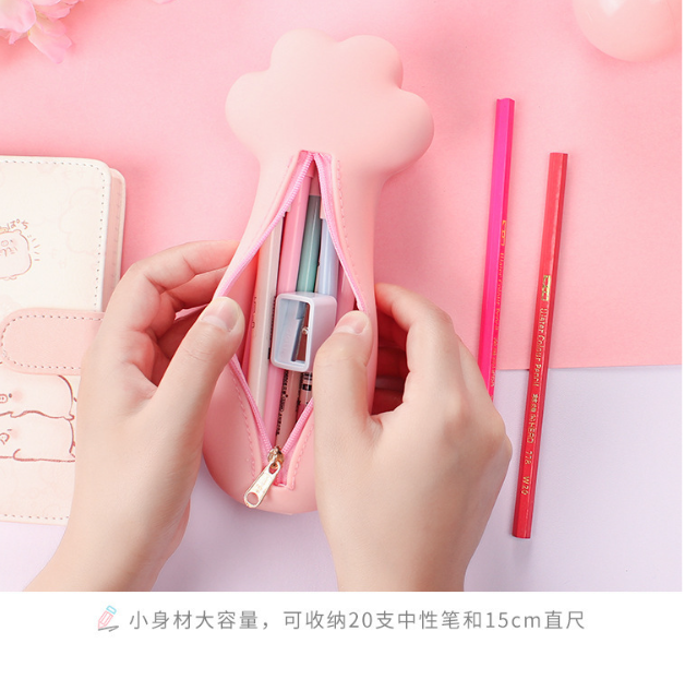 防水硅胶猫爪笔袋铅笔盒