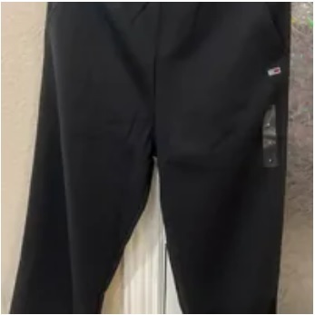 [S] TOMMY HILFIGER LOGO TAPE PANTS,BLACK, 76J4269-001 (STH518)