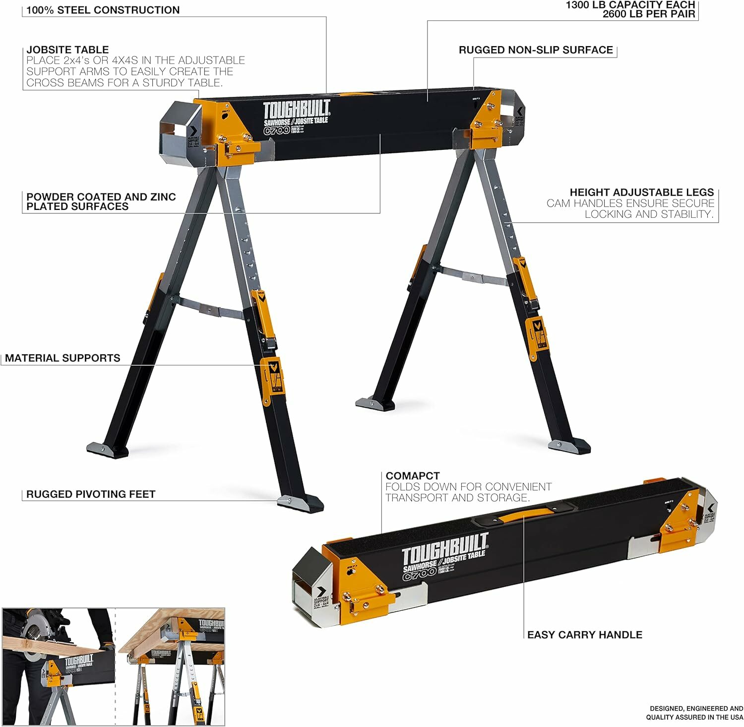 TB - C 700 鋸馬-建築工地鋸木支架