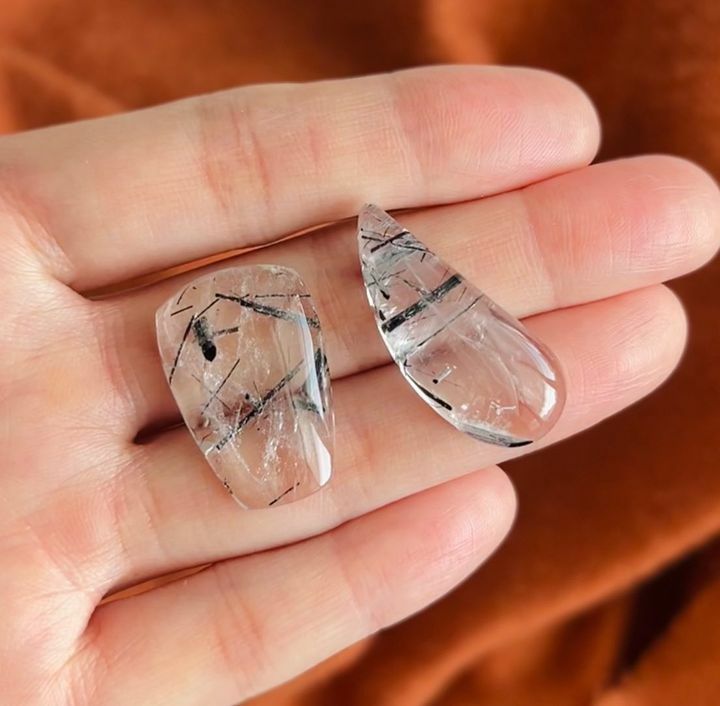 [原石] 黑髮晶 水晶墜面