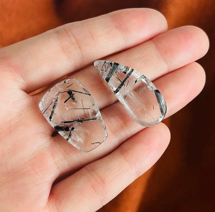 [原石] 黑髮晶 水晶墜面