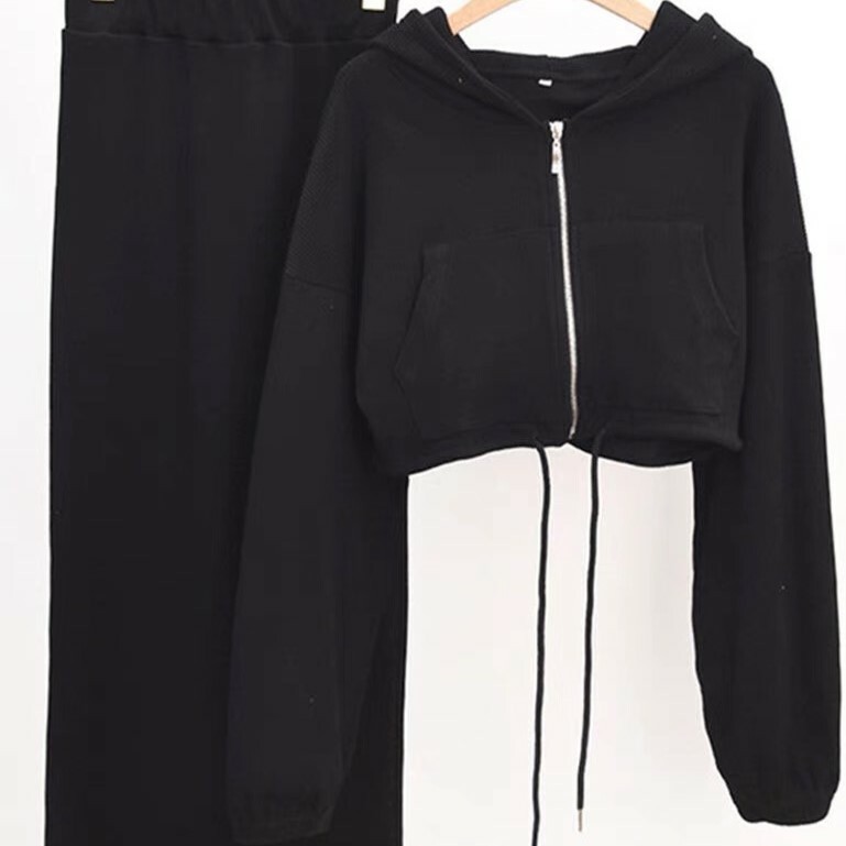 ST23W1012 休閒風短版外套連開叉半身裙