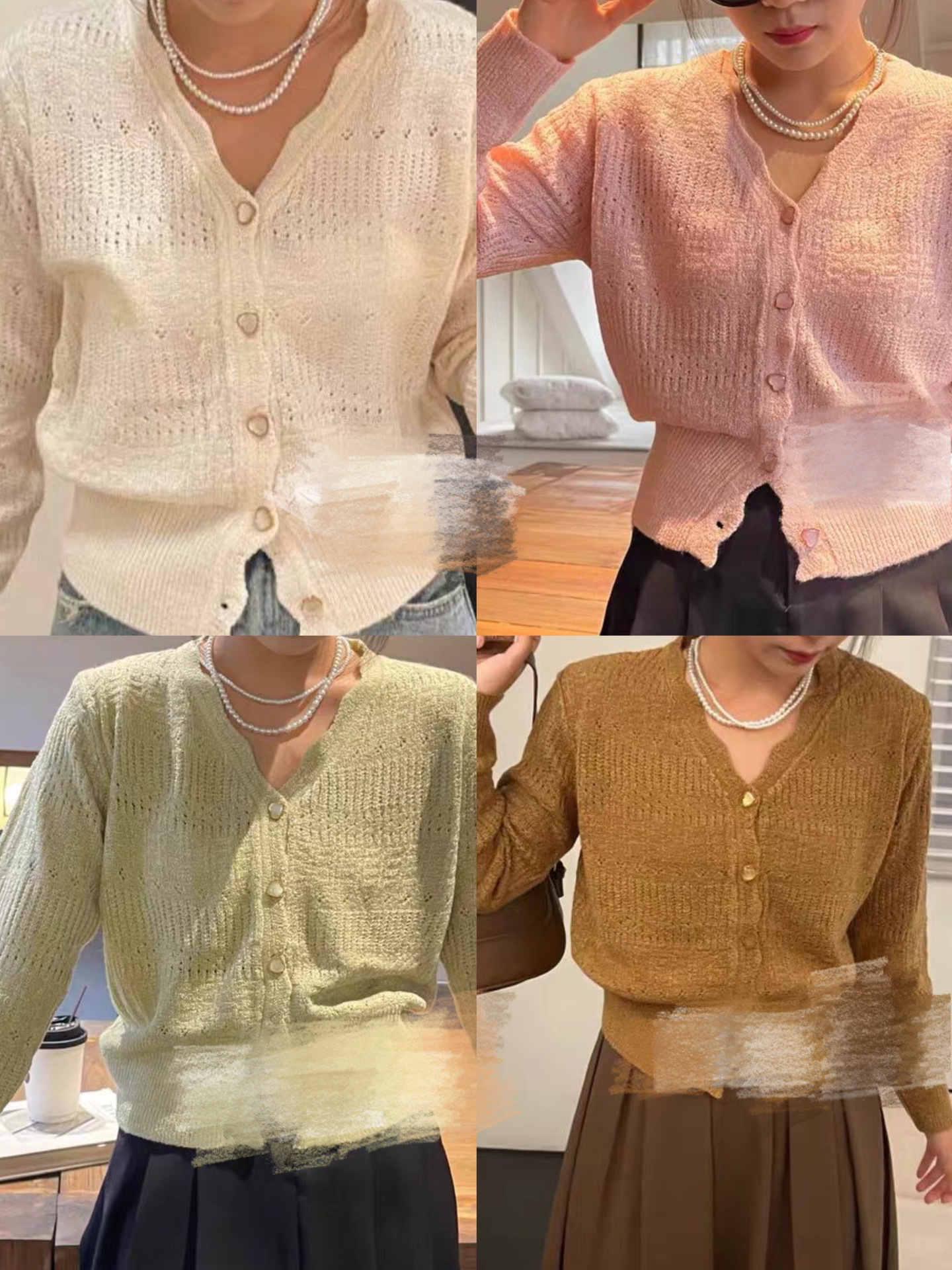 JK23W1023 貓眼石鈕柔軟外套