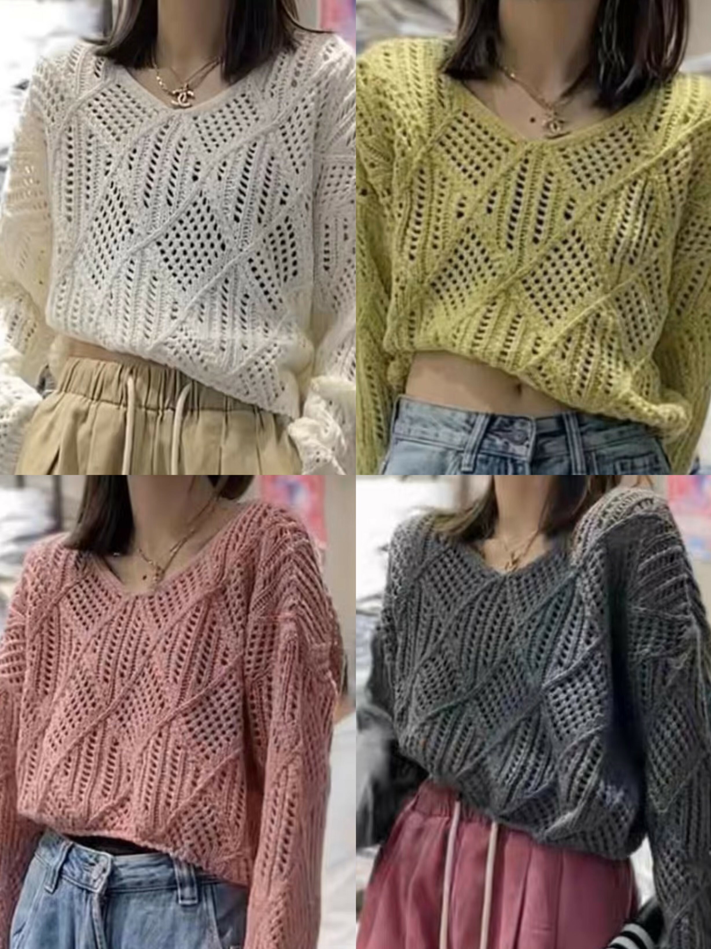 TP23W1022 菱格織料上身