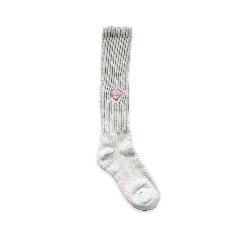 MSMR Cupid Heart Logo Socks L.Grey