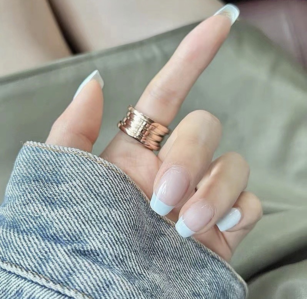 Bg小蠻腰”鈦鋼純色開奢定製戒