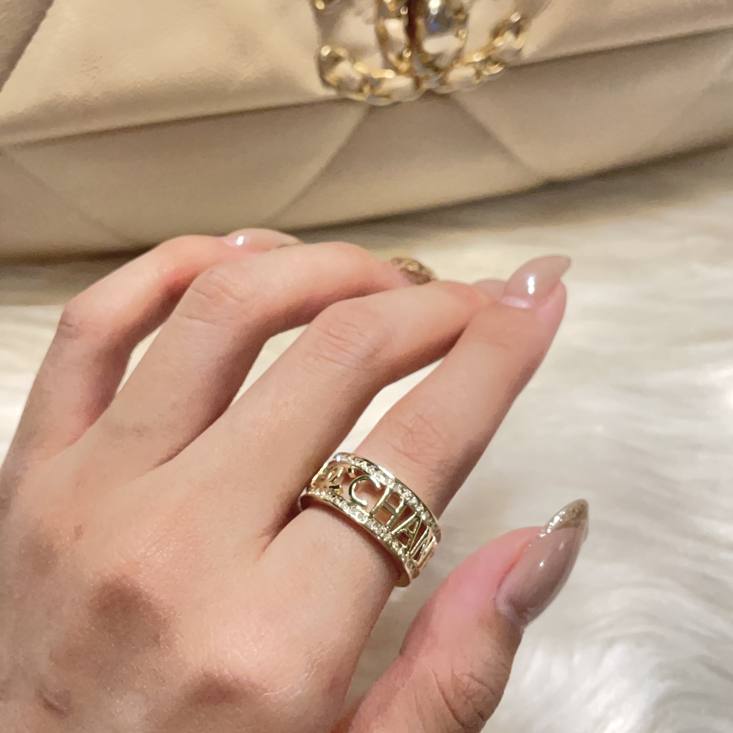 香奶奶經典字母雙c鏤空戒/耳釘翻玩系列