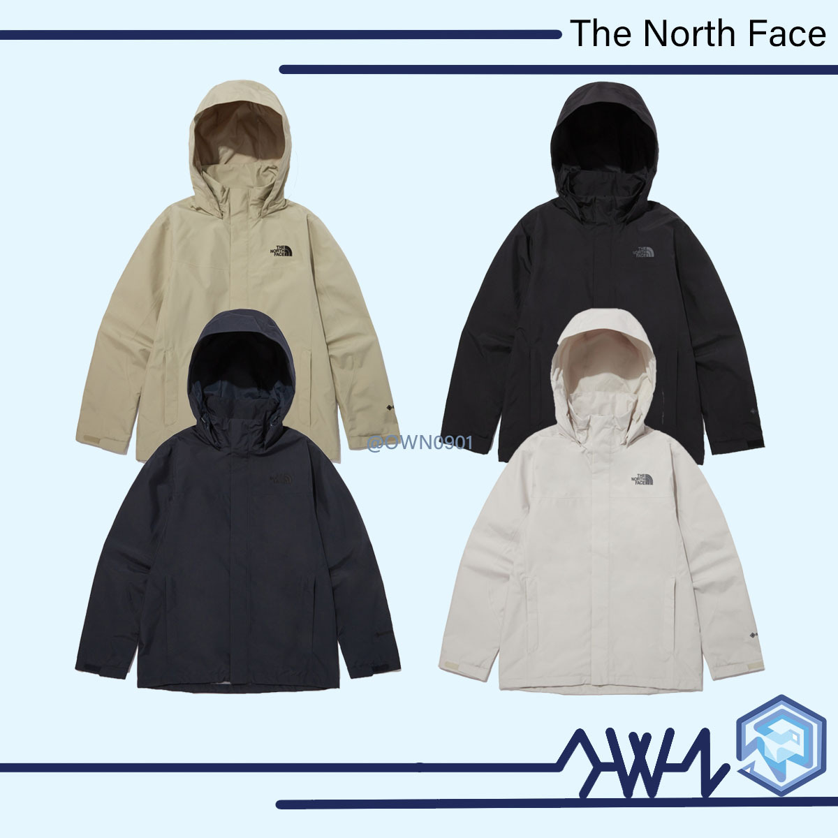 代購】 The North Face Gore Tex 黑標機能多功能防風防水連帽外套男女同款