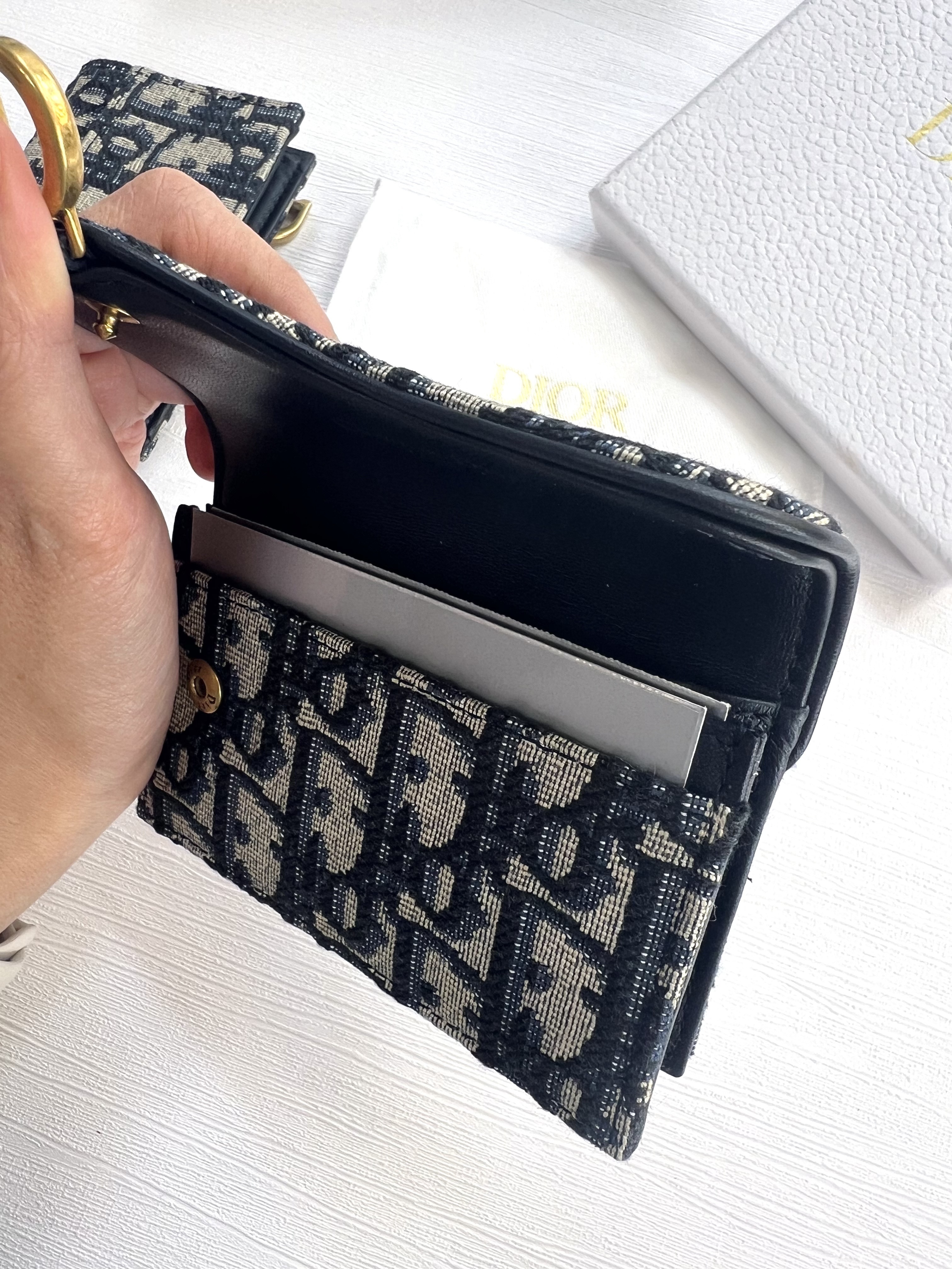 Dior Saddle Flap Card Case