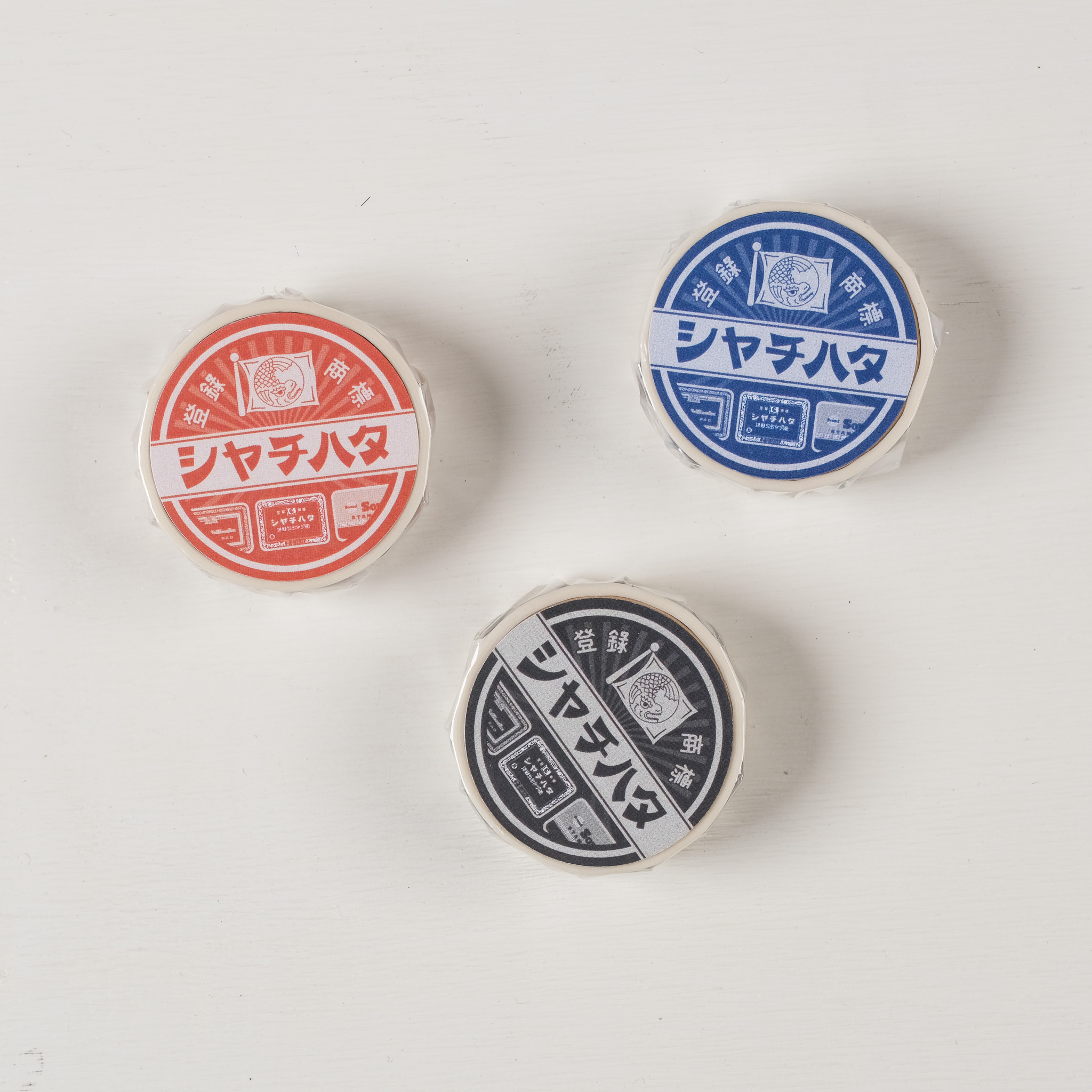 復古印台圖鑑紙膠帶 / Shachihata 鯱旗牌 / JAPAN