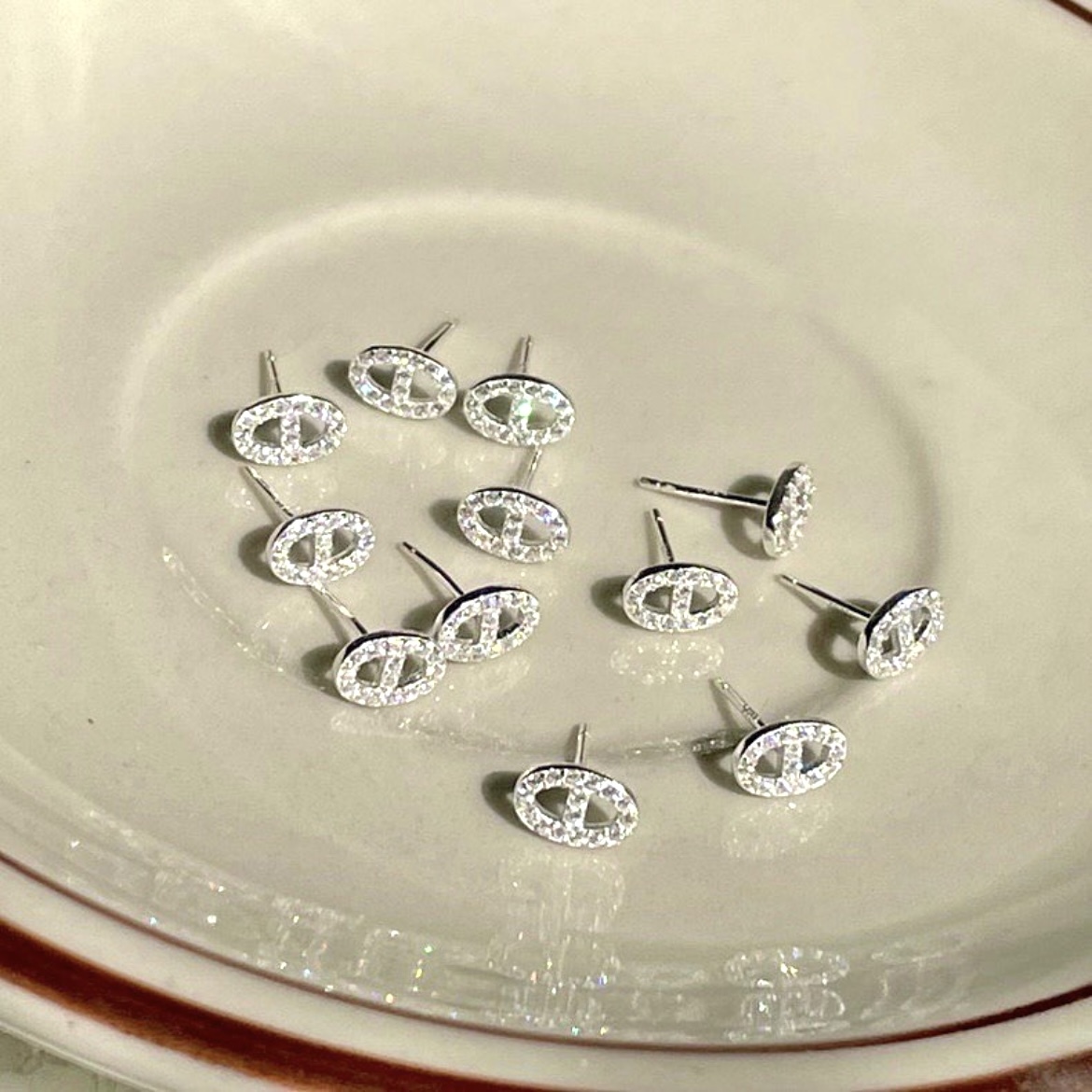 銀鑽豬鼻 純銀mini耳釘