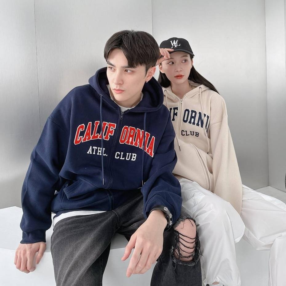 刺繡CALIFORNIA字母連帽外套 80460