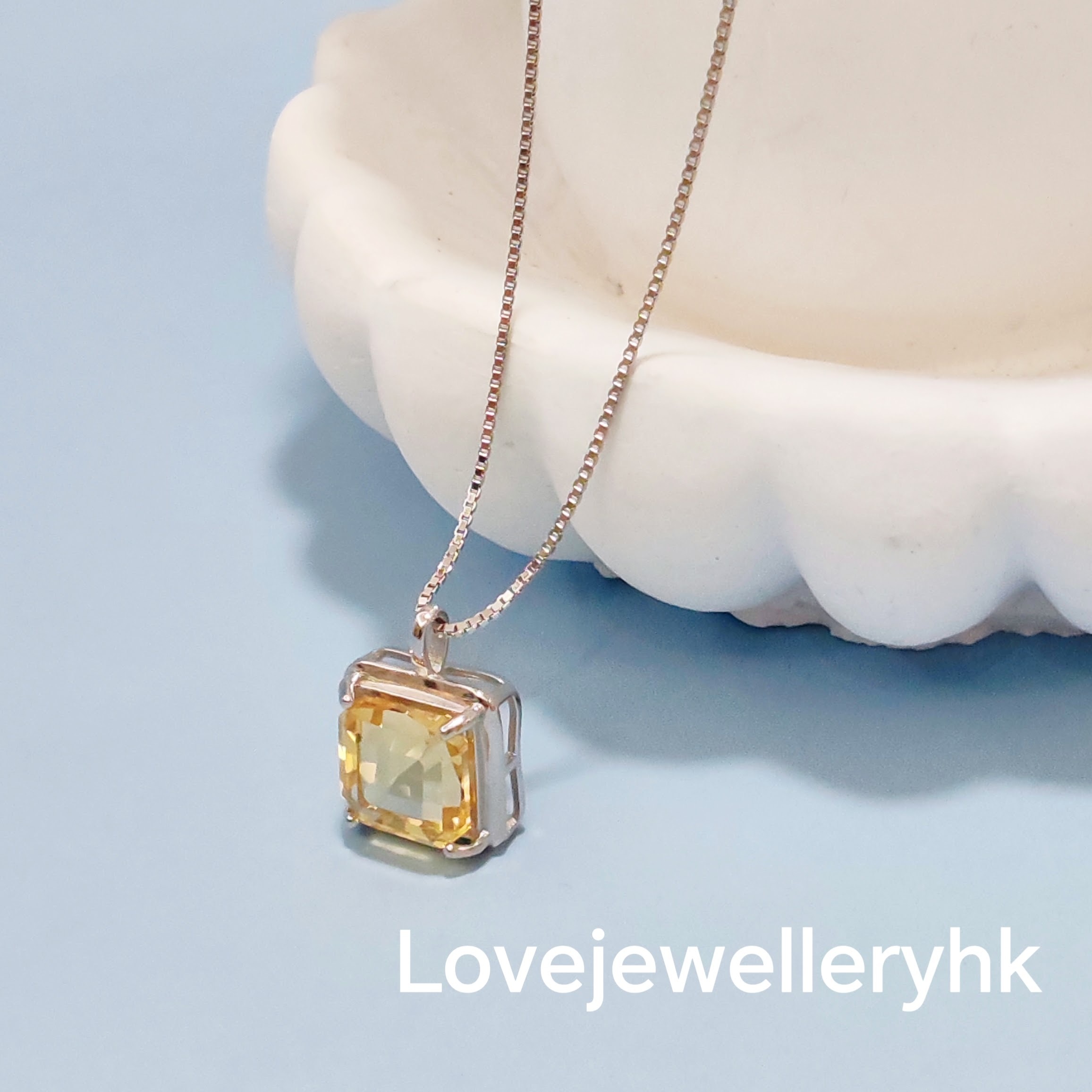 阿斯切方形黃晶吊咀     GP001