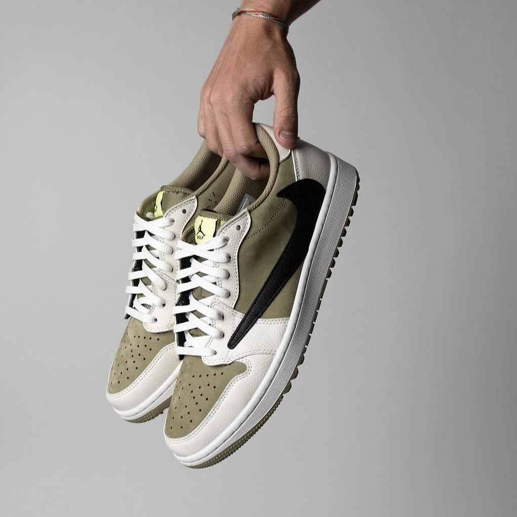 Nike Air Jordan 1 Golf x Travis Scott Neutral Olive 低筒 倒勾 橄欖綠