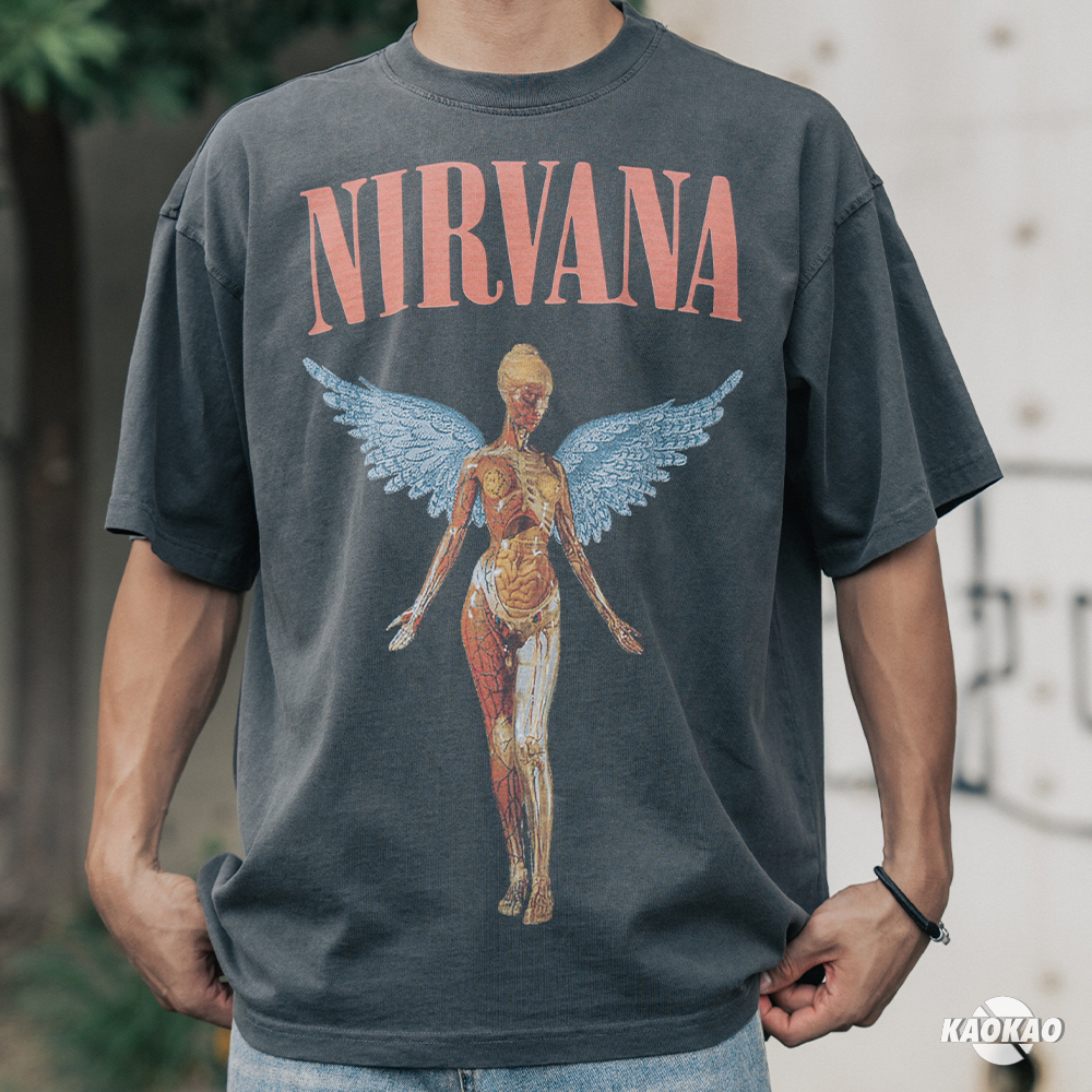 2023新款 NIRVANA印花 水洗做舊 復古 短袖 歐美 高街 潮牌T
