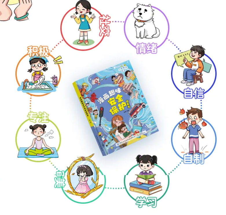 儿童趣味百科漫画趣味安全保护启蒙书（精装）