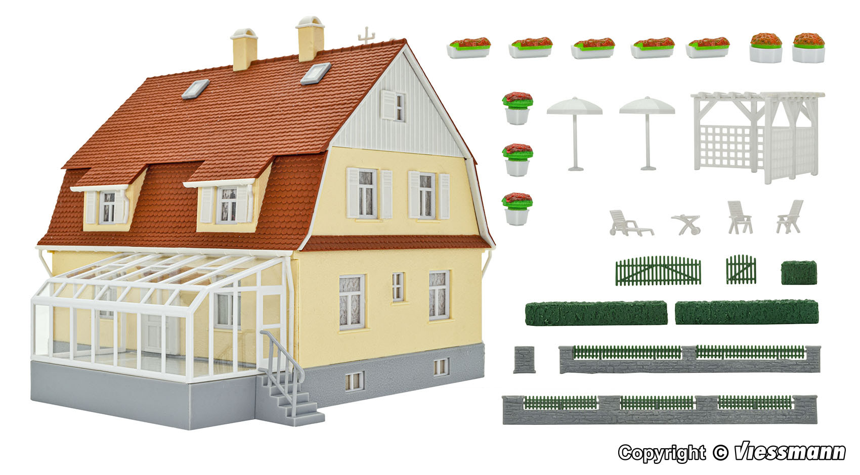 Kibri 38700 HO Scale House with winter garden