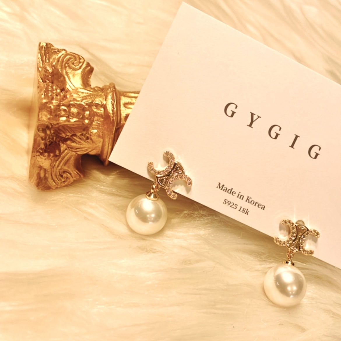 金鑽凱旋門 珍珠小墜釘