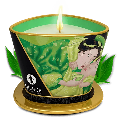 SHUNGA 按摩香薰蠟燭 異國綠茶 170ml