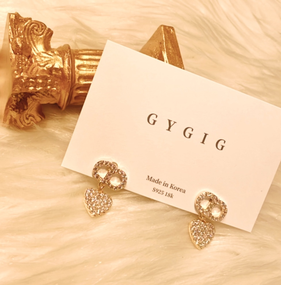 雙D白金水鑽 高級桃心墜