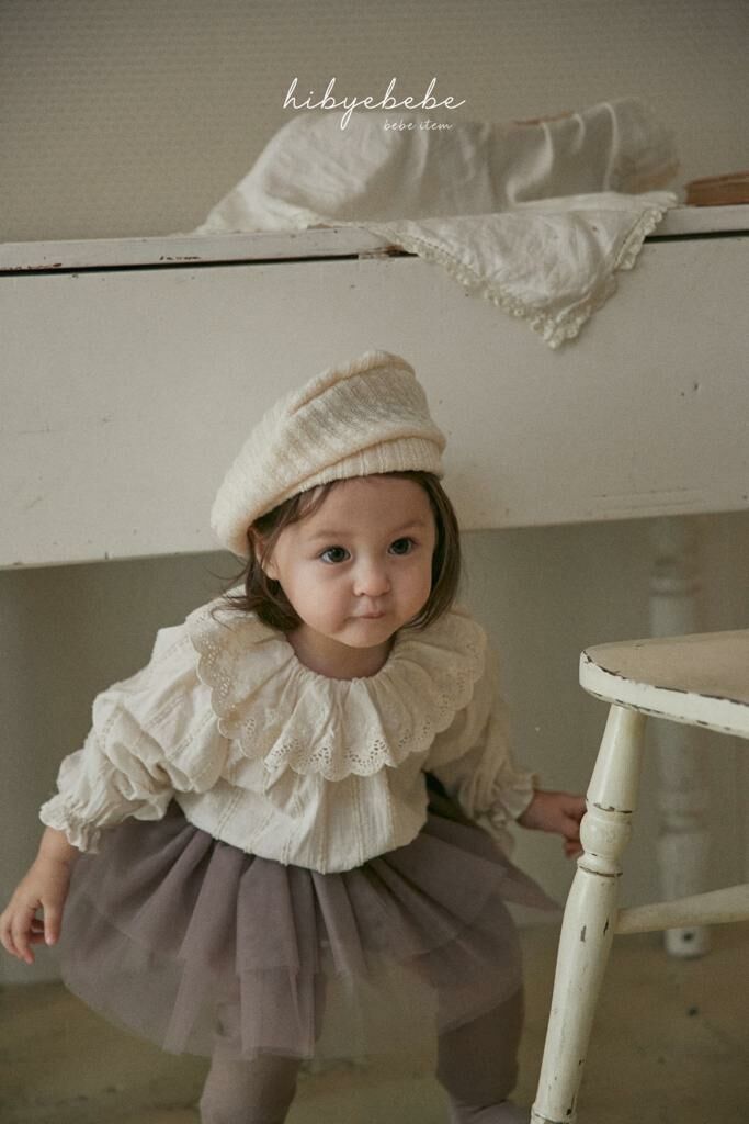 (現貨) 韓國製 Hibyebebe 童裝 Ruffle領長袖襯衫