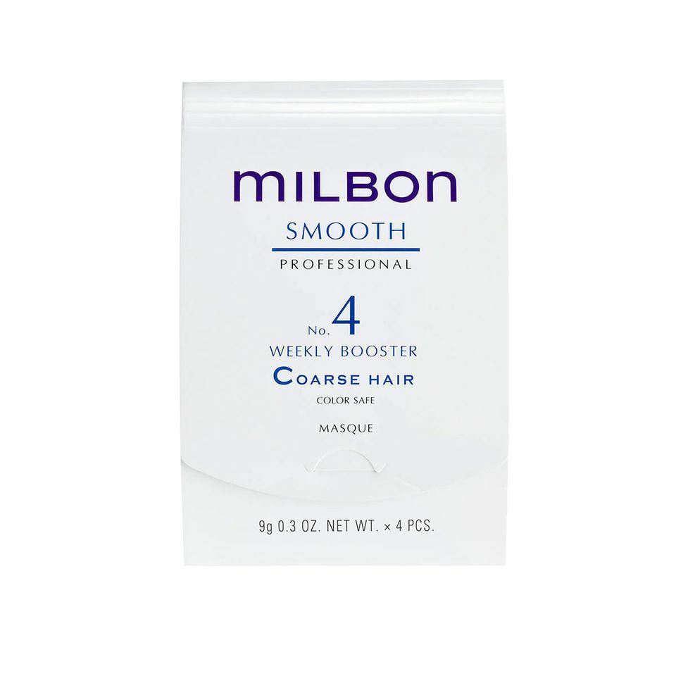 Milbon - MILBON Global Smooth No.4 Coarse Hair Weekly Booster Masque 亮澤順滑家居護理（粗硬髮質適用） 4X9g
