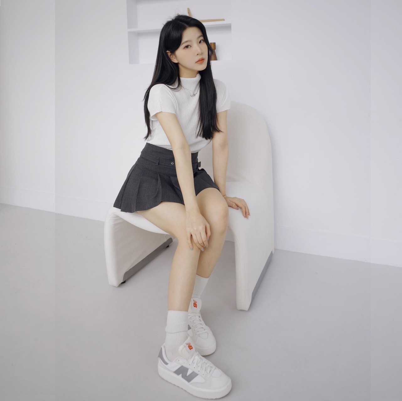 New Balance 302 銀灰復古厚底鞋