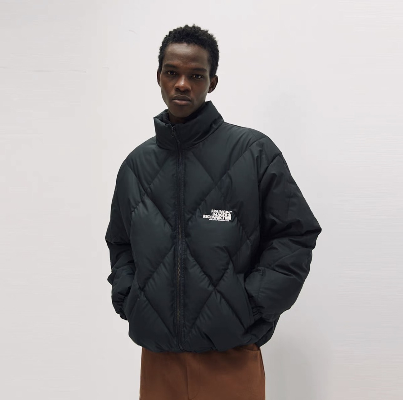 FPA (SALE) 大菱形高領寬鬆羽絨外套