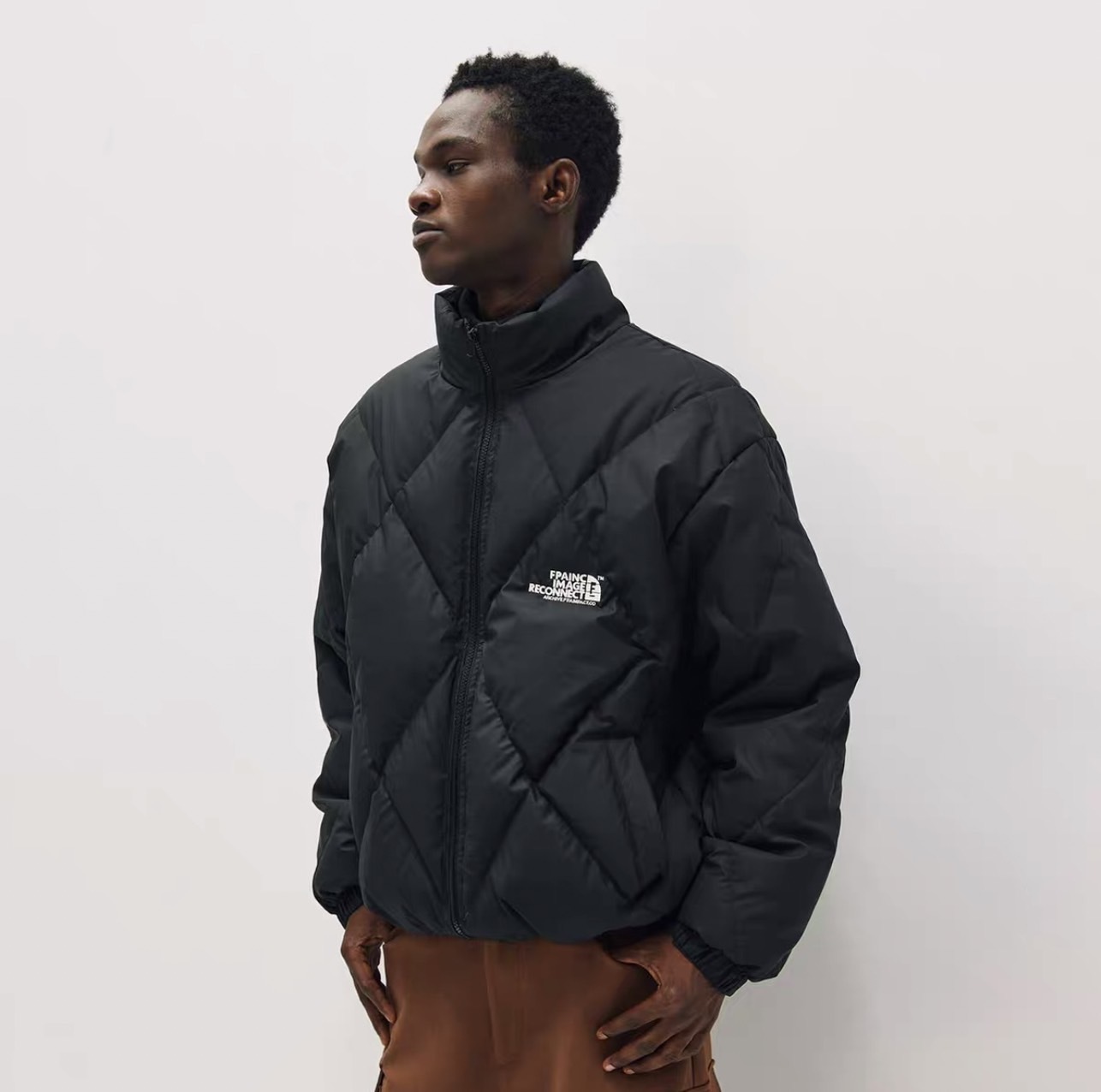 FPA (SALE) 大菱形高領寬鬆羽絨外套