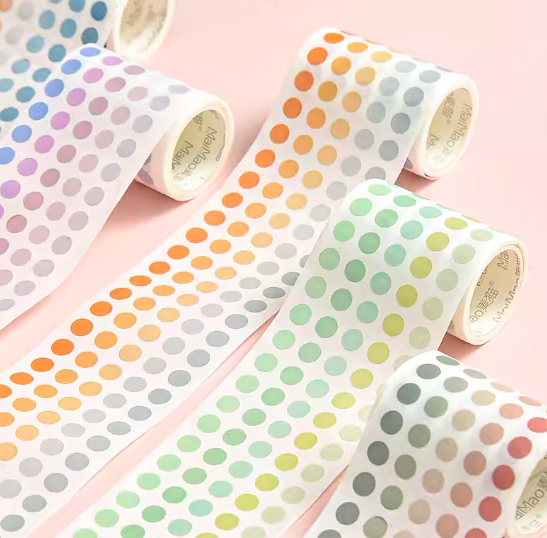 清货 波点手账胶带卷 60mm x 3m （款式随机）