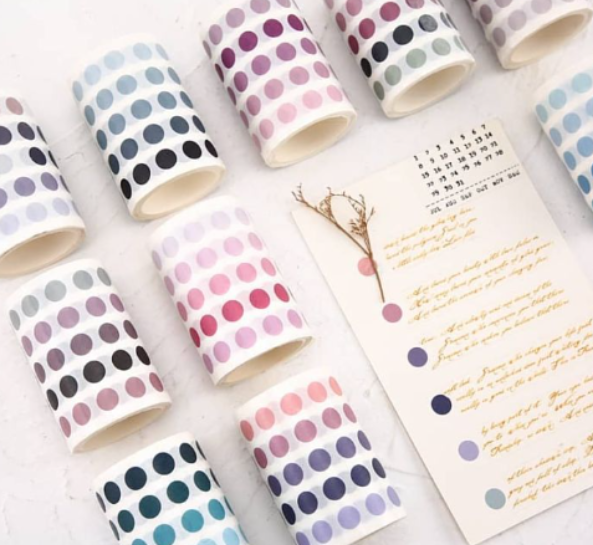 清货 波点手账胶带卷 60mm x 3m （款式随机）