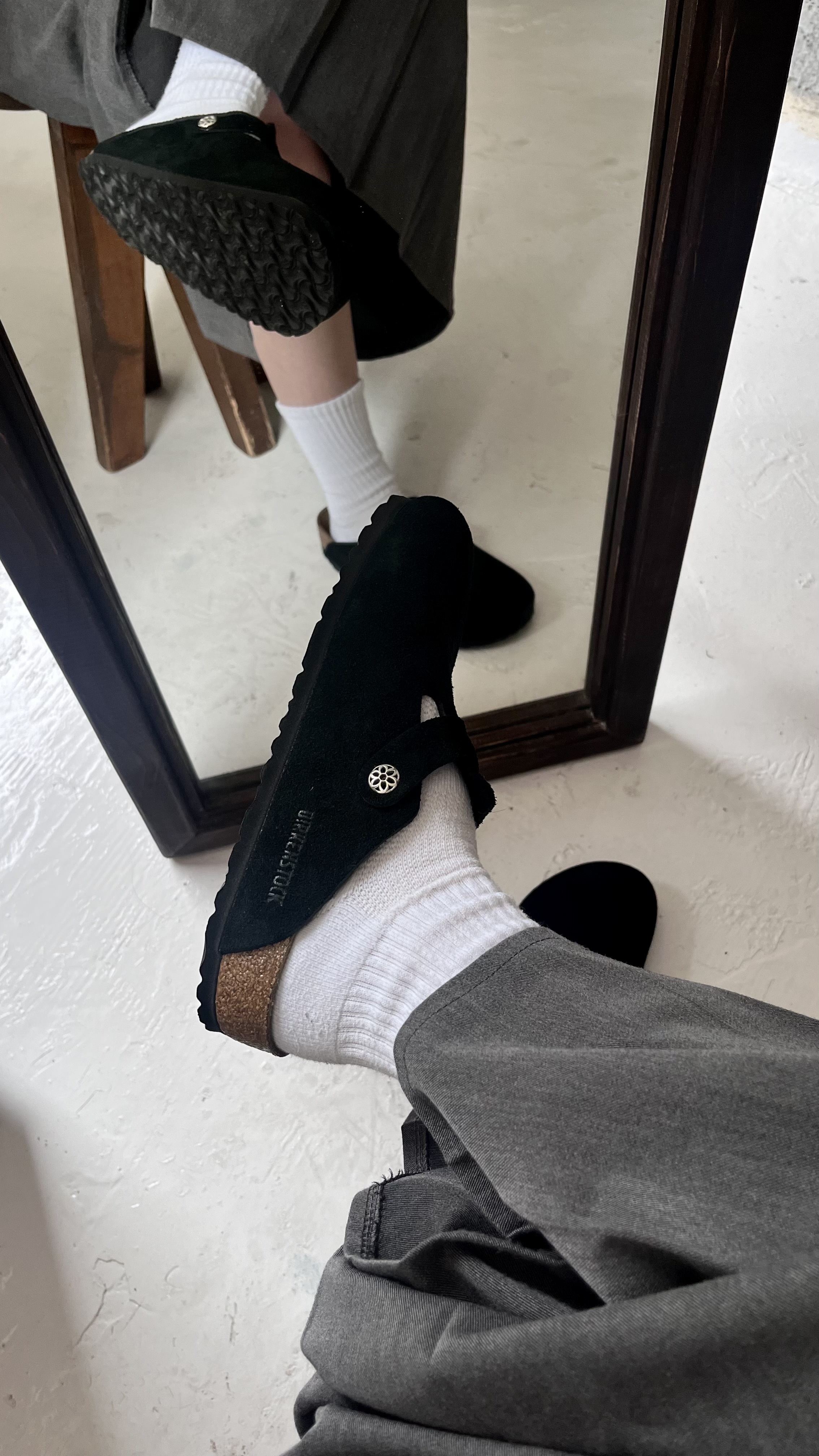 GA X Birkenstock Boston Hippy Dippers (Black Suede)