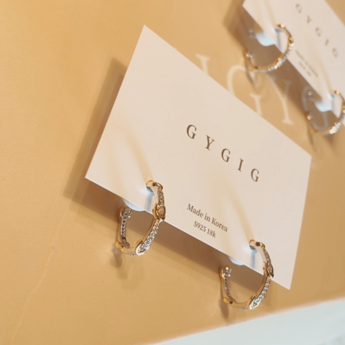 銀鑽鑲金扭結 撞色c圈