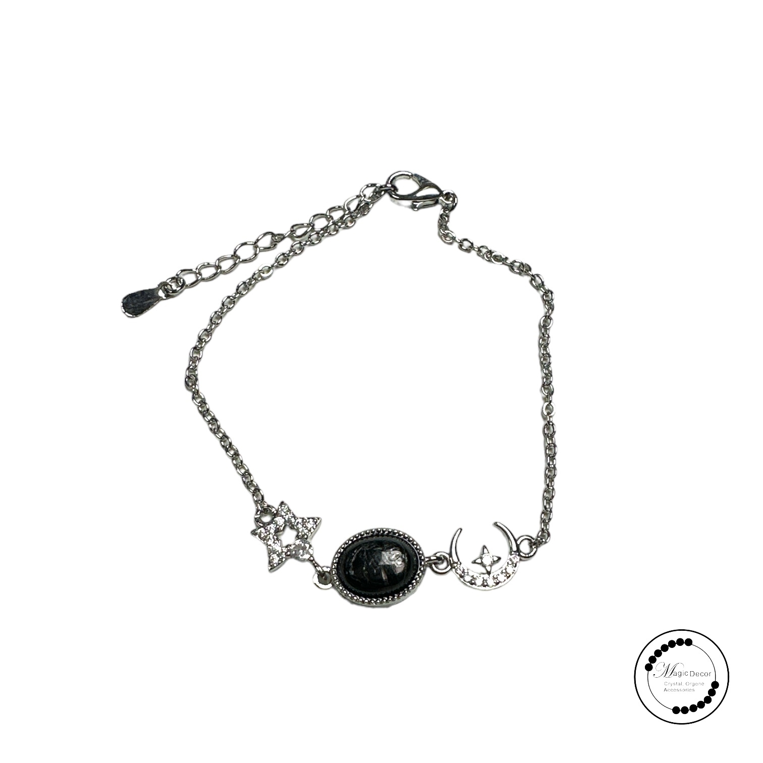 250809 - C30 金運石星月款半銀手鏈