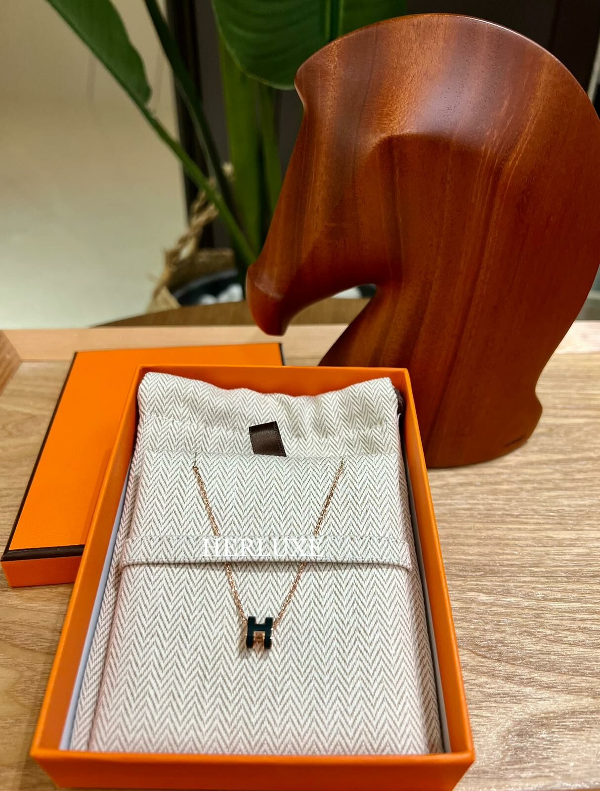 Mini Pop H necklace 6O vert cypres CD