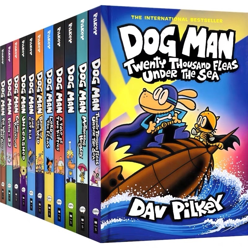 Dog Man 1-12 Book Collection Bundle by Dav Pilkey (Dogman)(HardBack)