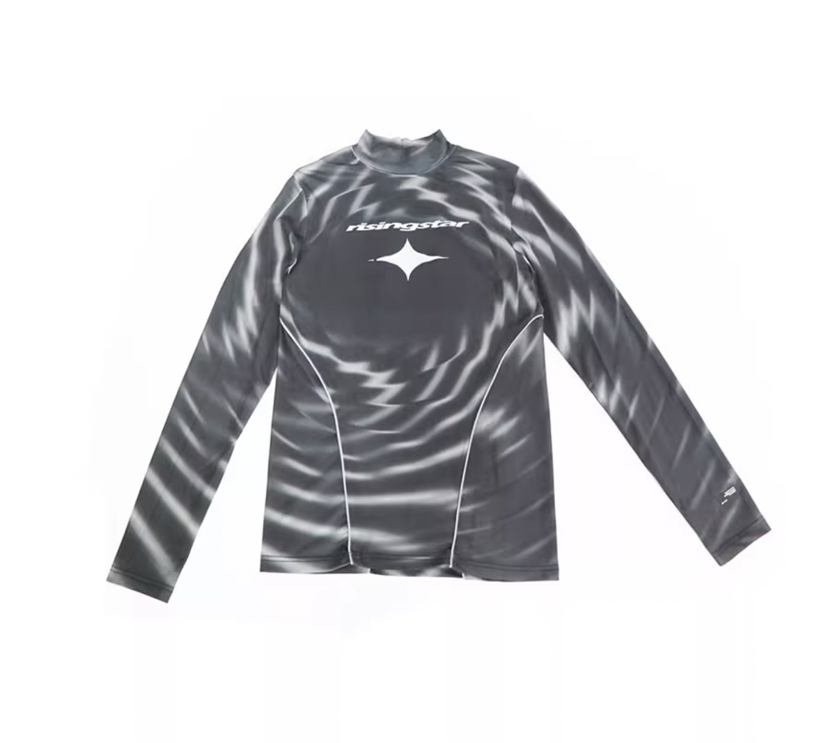 HK07 小高領迷幻緊身長袖 T-shirt