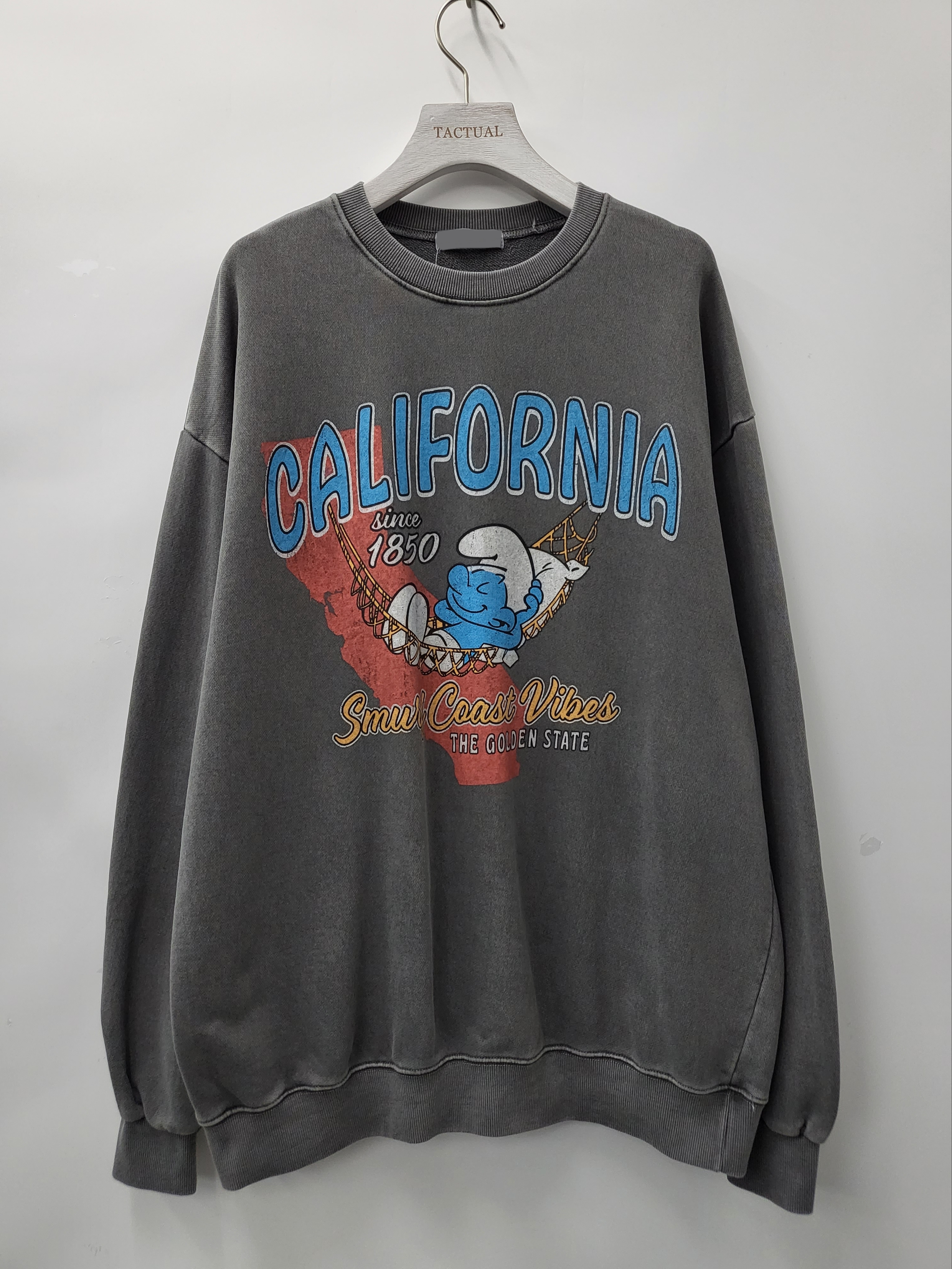 藍精靈圖案英文字衛衣 T5210