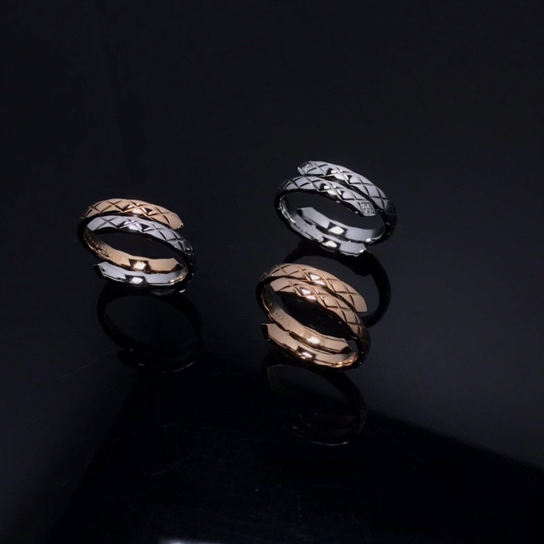 香奶奶 交叉菱格鑽coco雙面細翻玩戒