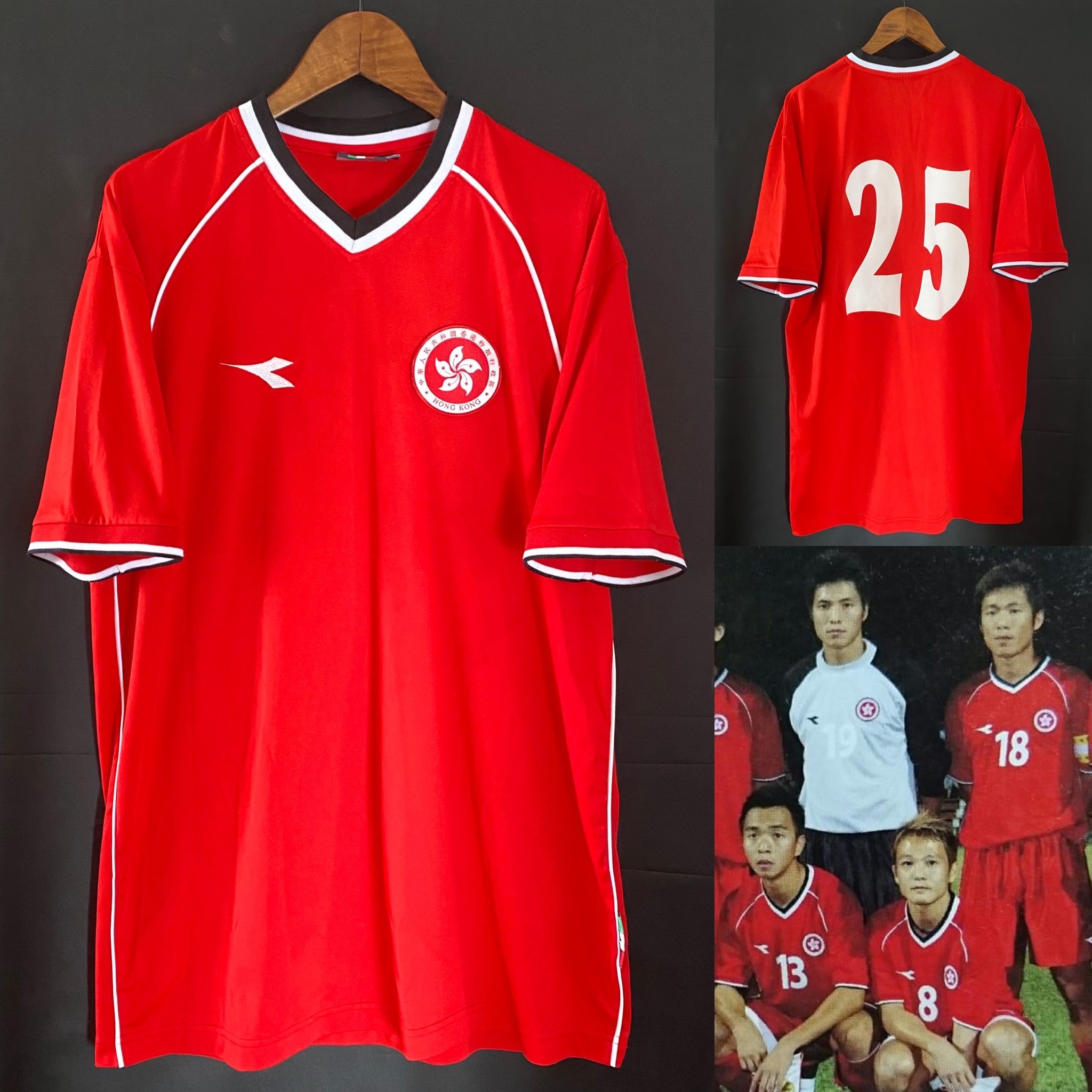 Hong Kong Football Team 2002-2003 Diadora Home shirt #25