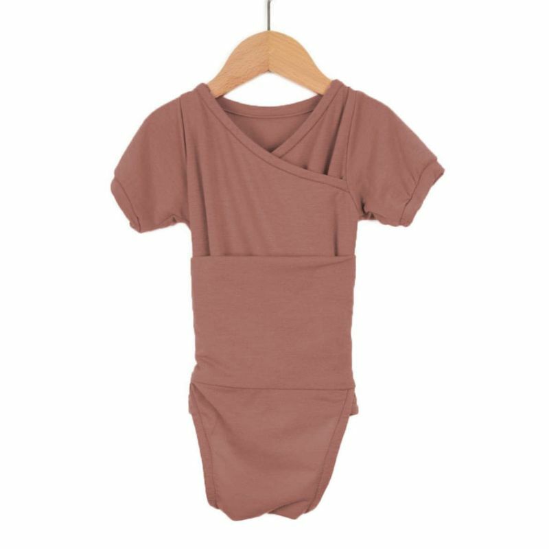 短袖-肉桂橘-喀什米爾羊毛微莫代爾混紡 | LOOPBODY包屁衣