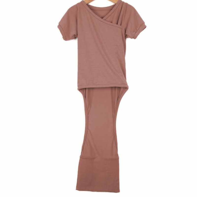 短袖-肉桂橘-喀什米爾羊毛微莫代爾混紡 | LOOPBODY包屁衣